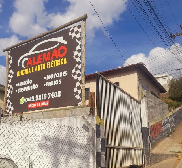 Fachada da ofiicina do Alemão